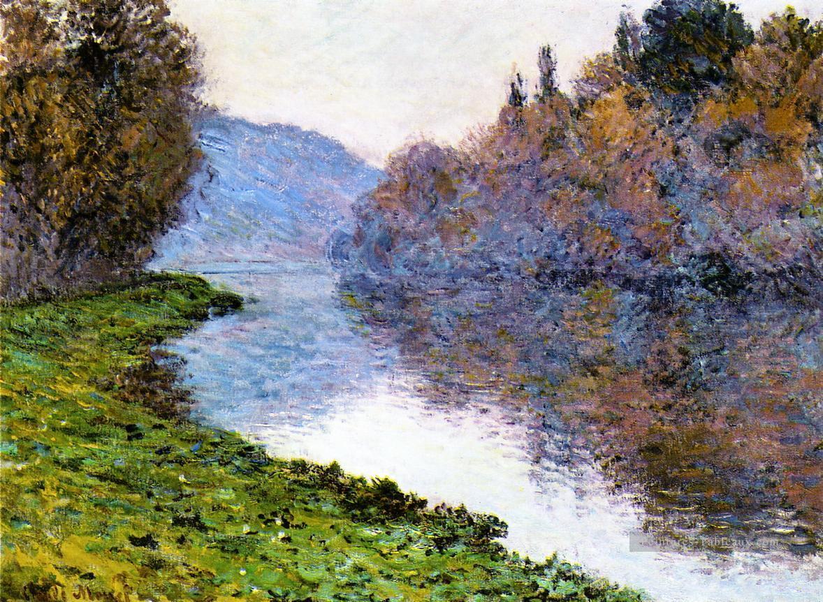 Rives de la Seine à Jenfosse Temps clair Claude Monet Peintures à l'huile